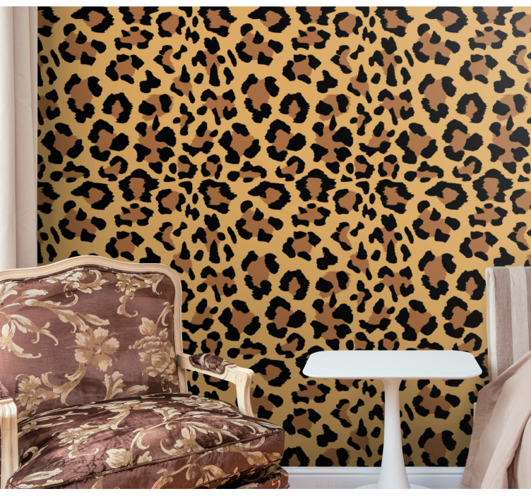 Leopard print wallpaper in leopard spot pattern - TenStickers