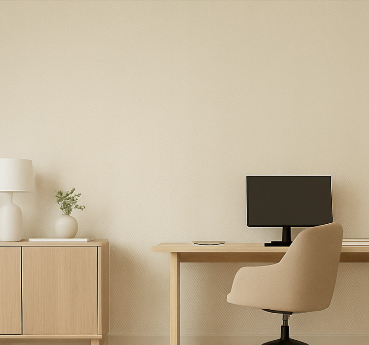 Linen fabric pattern wallpaper office - TenStickers