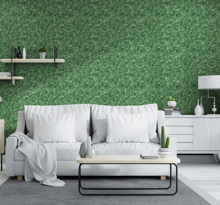 Lush greenery pattern nature wallpaper - TenStickers