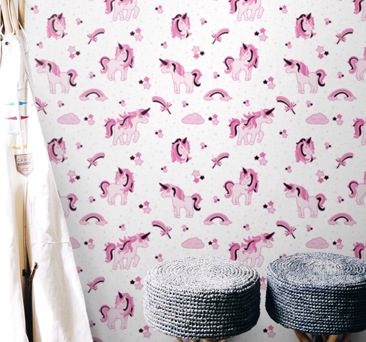 Magical Unicorn Motif animals wallpaper - TenStickers
