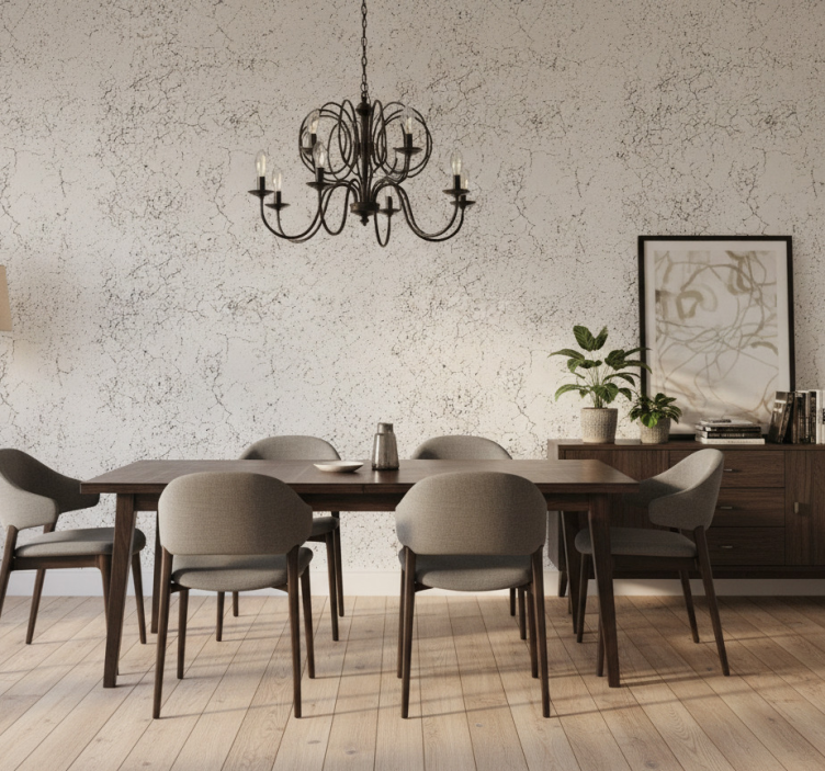 Marble effect wallpaper cracked white surface - TenStickers