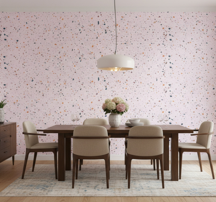 Marble effect wallpaper in vibrant geometric shapes - TenStickers