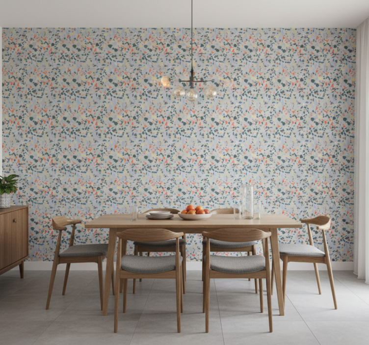 Marble effect wallpaper vibrant abstract shapes - TenStickers