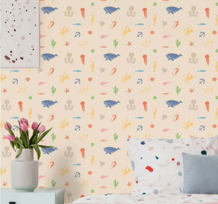Marine Life Motifs animal wallpaper - TenStickers