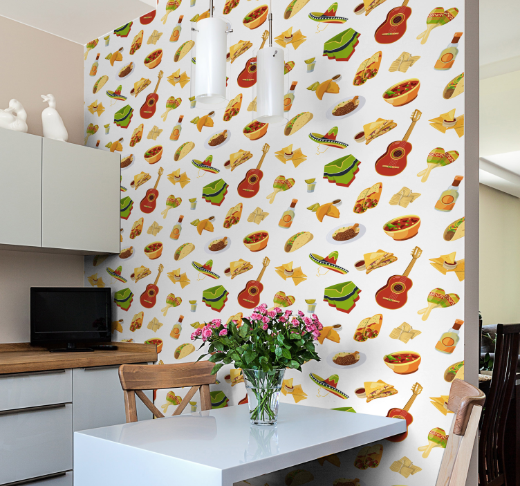 Mexican Cuisine Motifs custom wallpaper - TenStickers