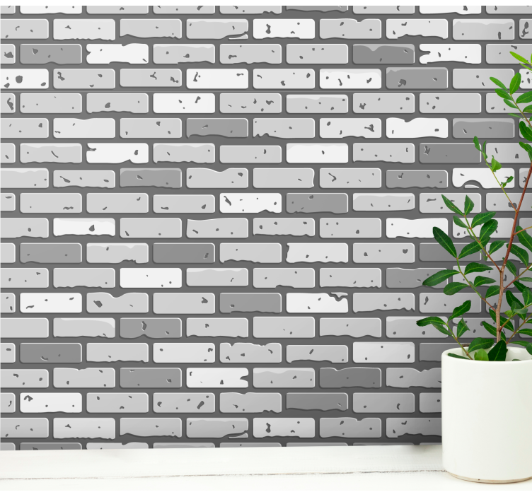 Monochrome Brickwork bricks wallpaper - TenStickers