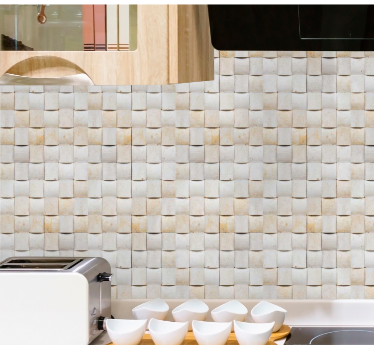 Mosaic Tile Effect textured wallpaper - TenStickers