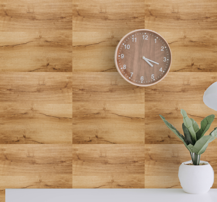 Natural simple pattern wood effect wallpaper - TenStickers