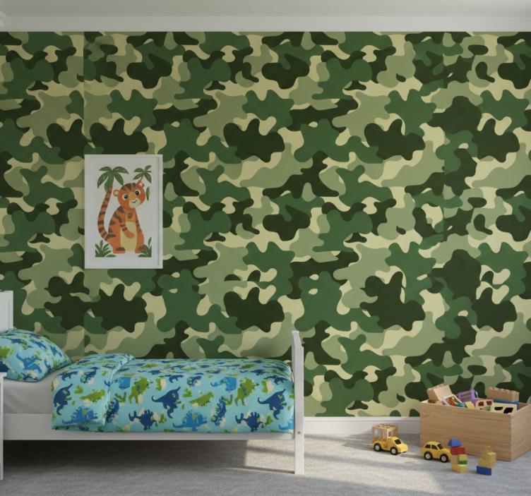 Nature wallpaper camo pattern design - TenStickers