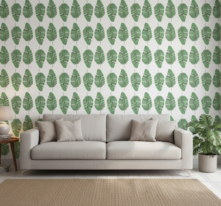 Nature wallpaper opulent leaf design - TenStickers