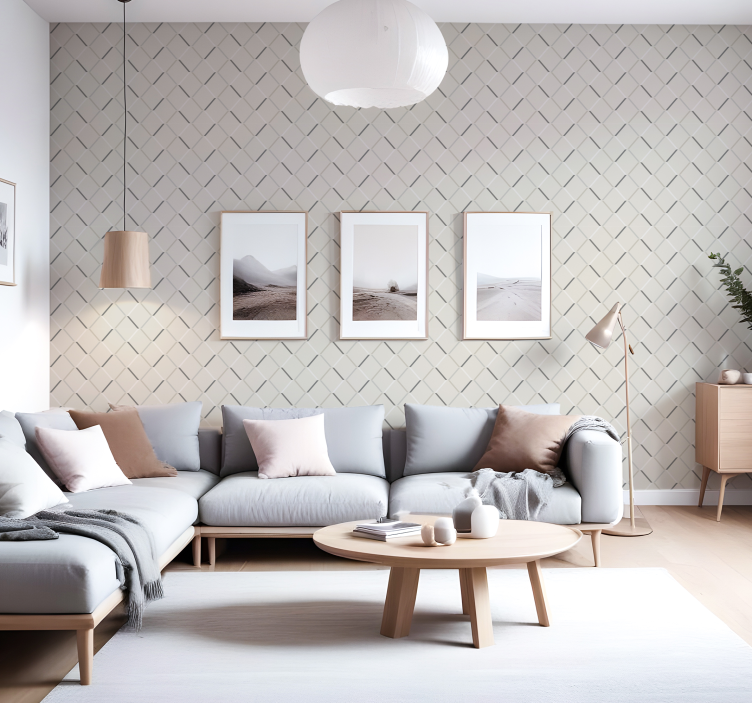 Nordic rhombuses contemporary wallpaper - TenStickers