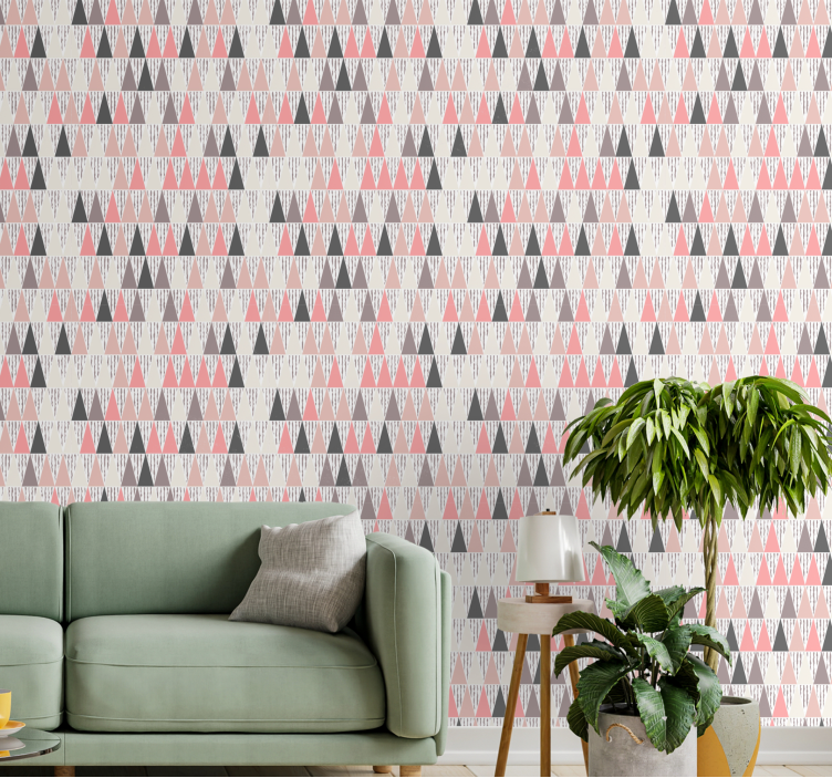 Nordic coloured Triangle Wallpaper - TenStickers