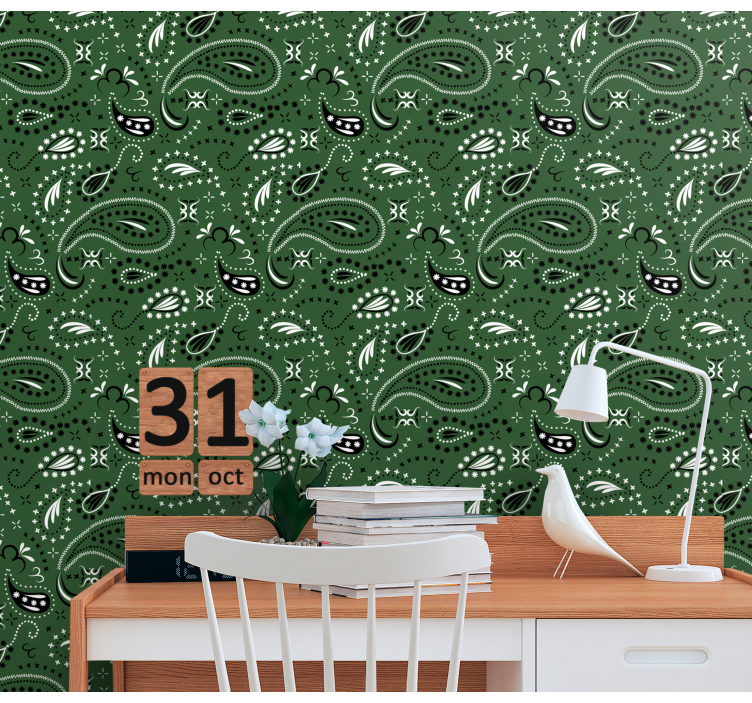 Nordic wallpaper in nordic paisley pattern - TenStickers