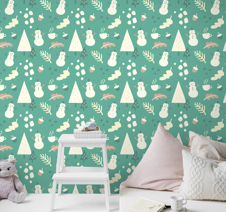 Nordic wallpaper nordic winter design - TenStickers