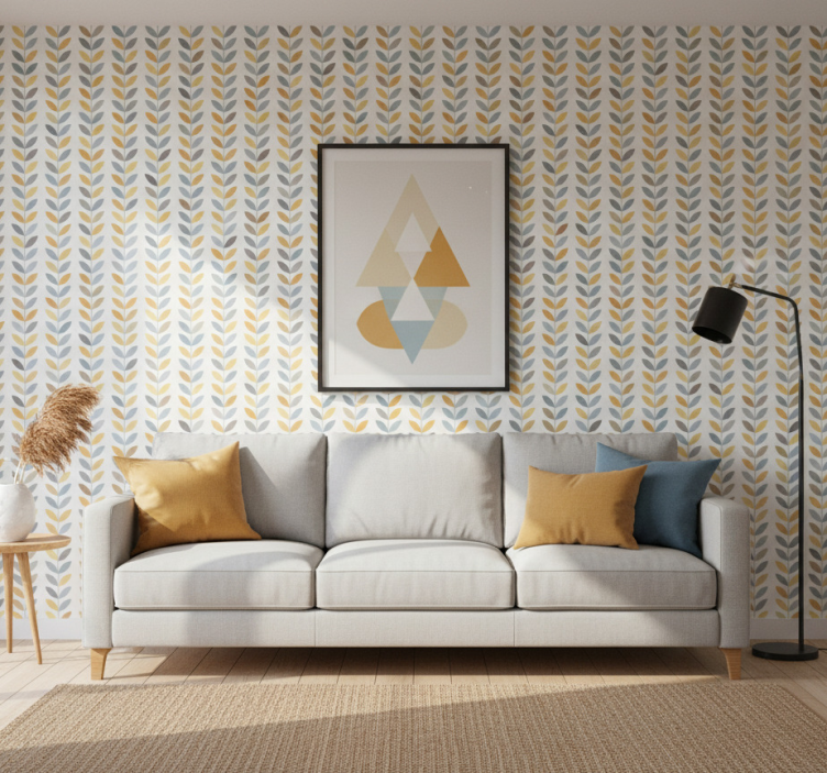 Nordic wallpaper with nordic patterns - TenStickers