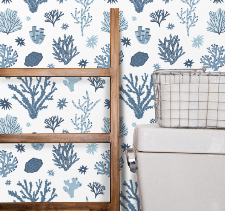 Oceanic Flora Patterns nature wallpaper - TenStickers