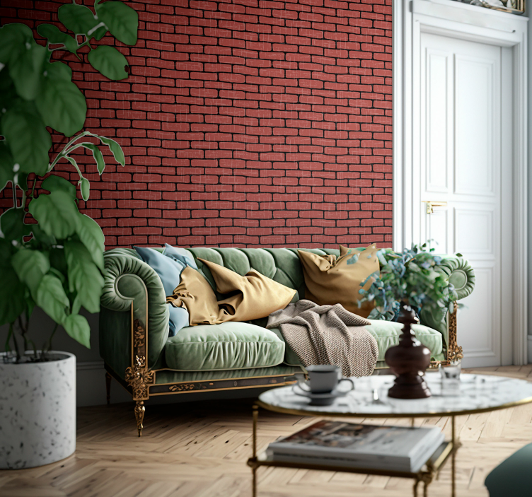 Pattern of Old Bricks Wallpaper - TenStickers