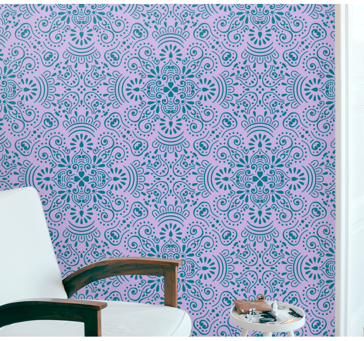 Decorative Grace ornamental wallpaper - TenStickers