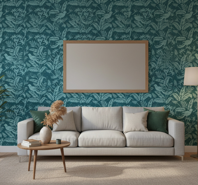 Ornamental wallpaper botanical bird designs - TenStickers
