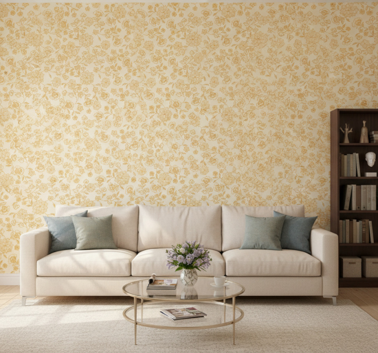 Ornamental wallpaper graceful botanical muse - TenStickers