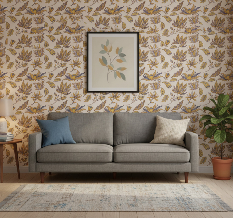 Flowers wallpaper paisley flower collection - TenStickers