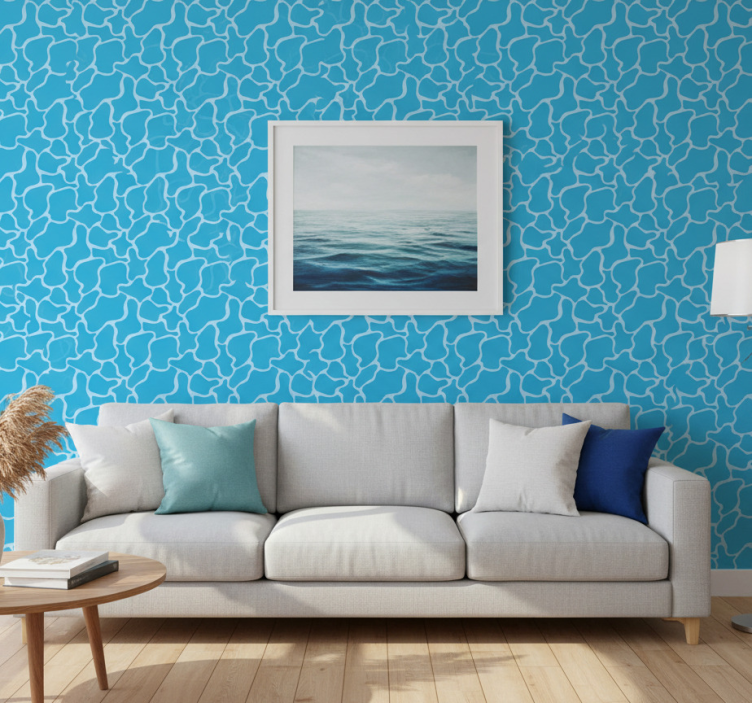 Ornamental wallpaper with fluid abstract designs - TenStickers