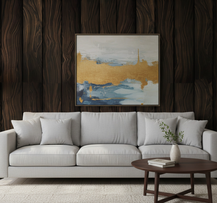 Wood effect wallpaper dark sheet design - TenStickers