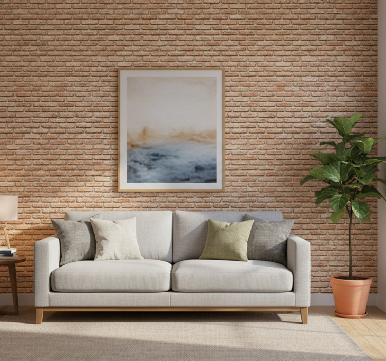 Worn pattern bricks wallpaper - TenStickers