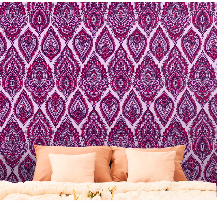 Ornate Paisley ornamental wallpaper - TenStickers