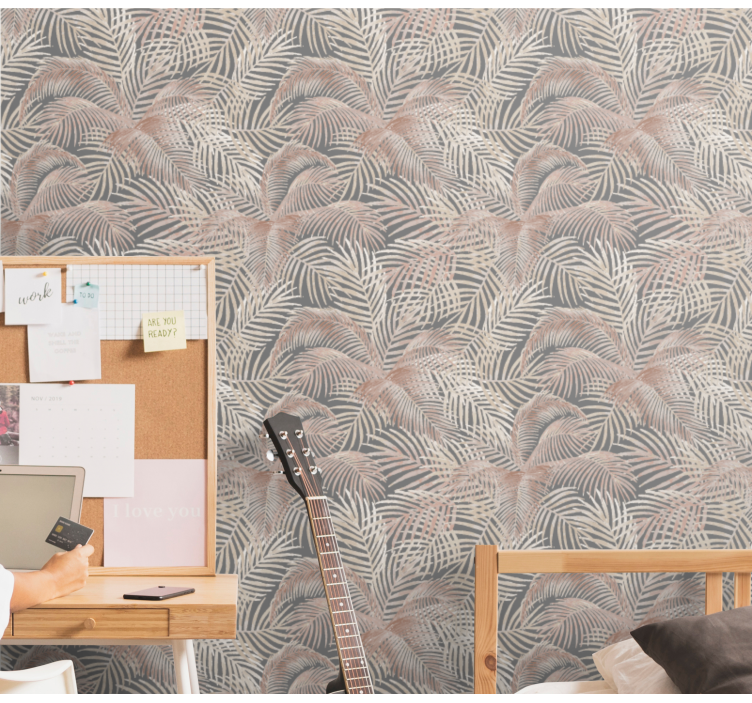 Palm Leaf Patterns leaves wallpaper - TenStickers