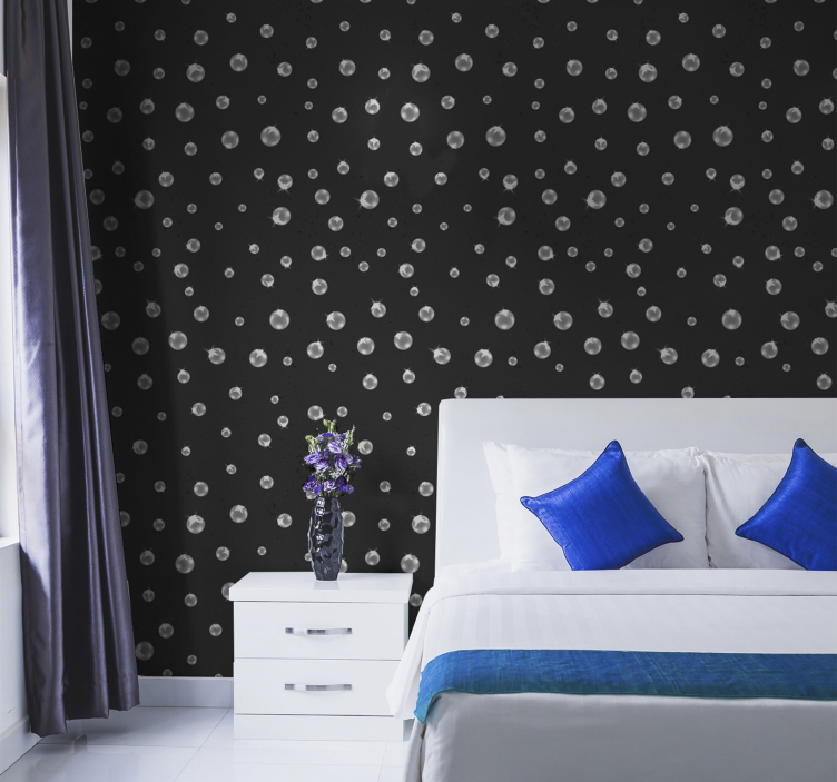 Pearl Curtain Textured Wallpaper - TenStickers