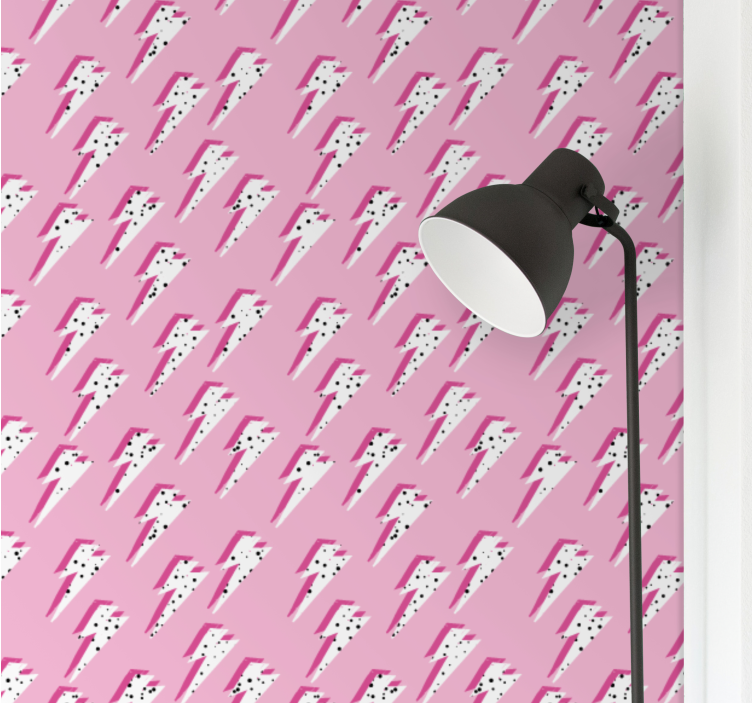 Pink lightning bolt teen bedroom wallpaper - TenStickers