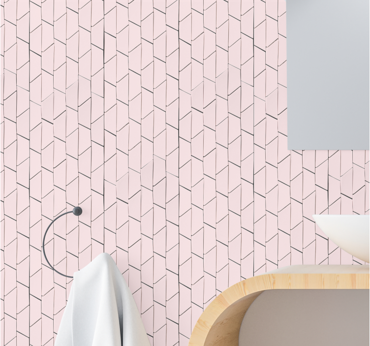 Pink wallpaper with a textured design - TenStickers