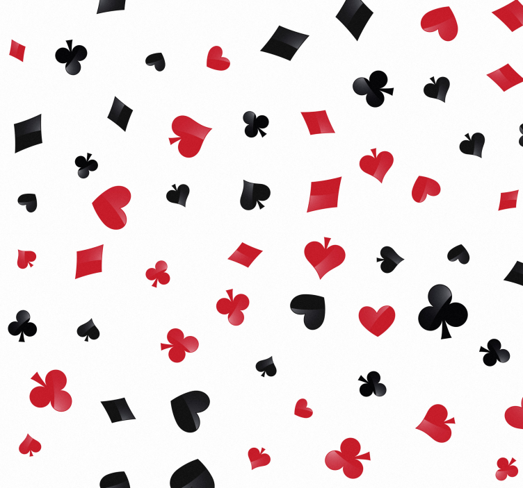 Playing Card Symbols contemporary wallpaper - TenStickers