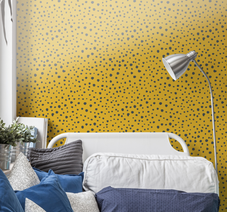 Polka Dot Delight teenage bedroom wallpaper - TenStickers