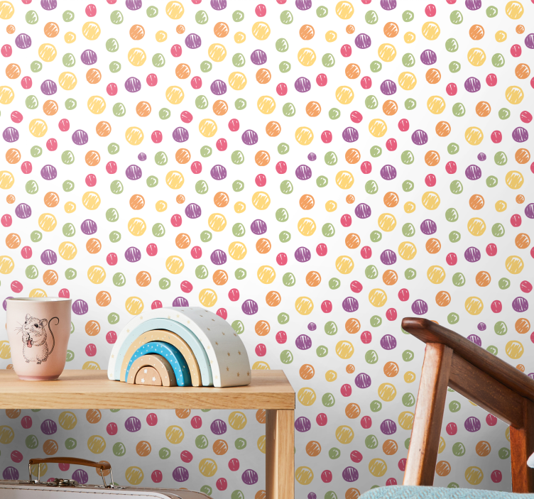 Polka dots wallpaper polka dot explosion - TenStickers