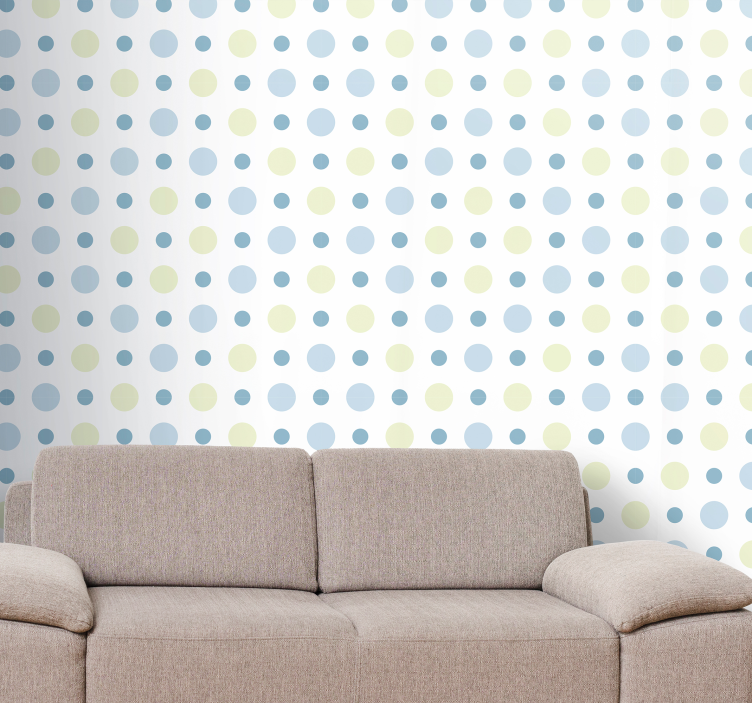Polka dots wallpaper polka dot serenity - TenStickers