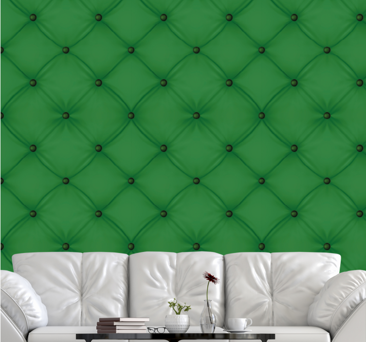Quilted Green Surface textured wallpaper - TenStickers