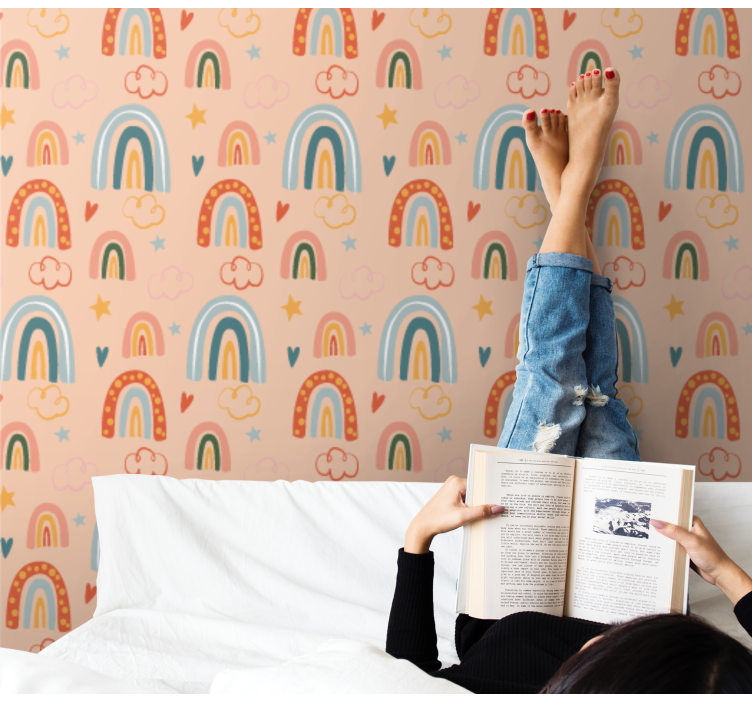 Rainbow dreamscape teenage wallpaper - TenStickers