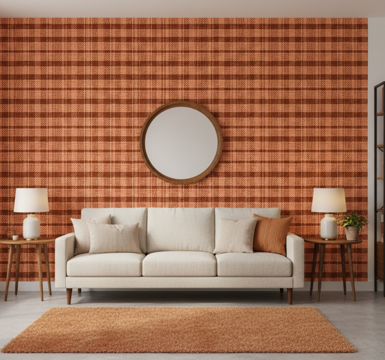 Retro wallpaper 70s square pattern - TenStickers