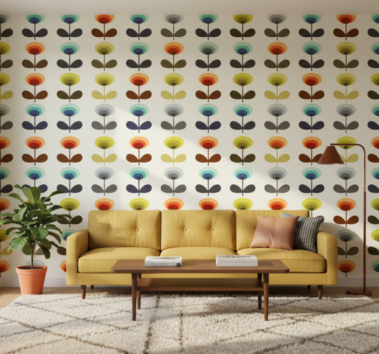 Retro wallpaper 70s vintage design - TenStickers
