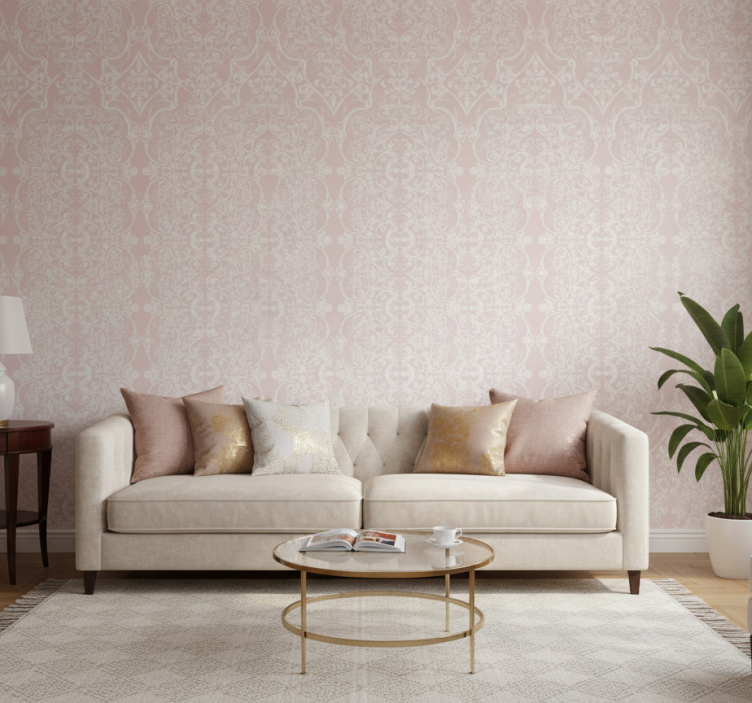 Retro wallpaper light baroque design - TenStickers