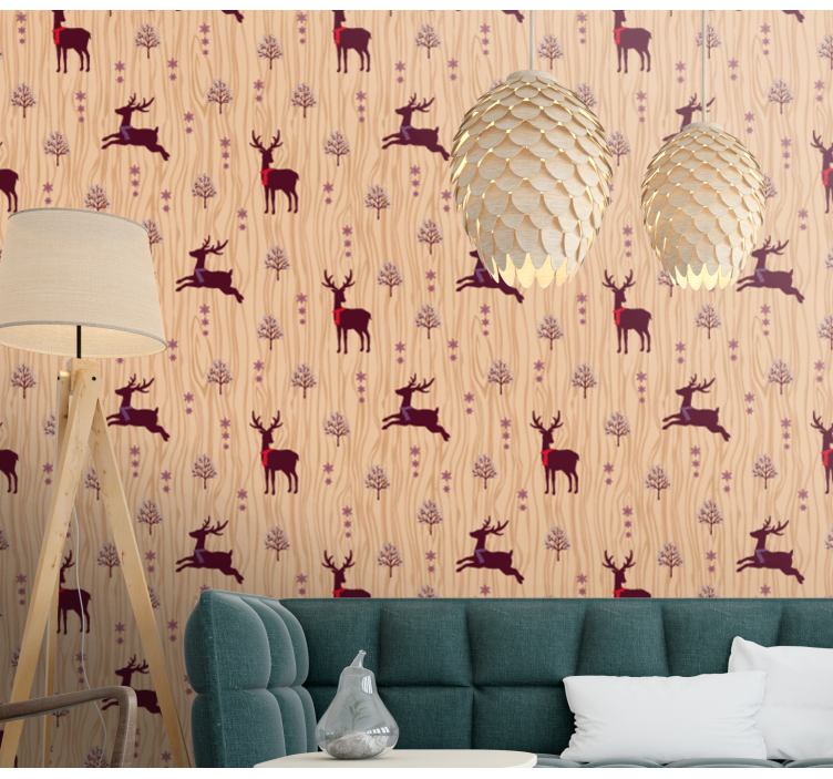 Rustic Forest Fauna animals wallpaper - TenStickers