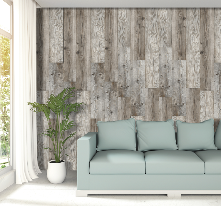 Rustic Timber Textures Wood Effect Wallpaper - TenStickers