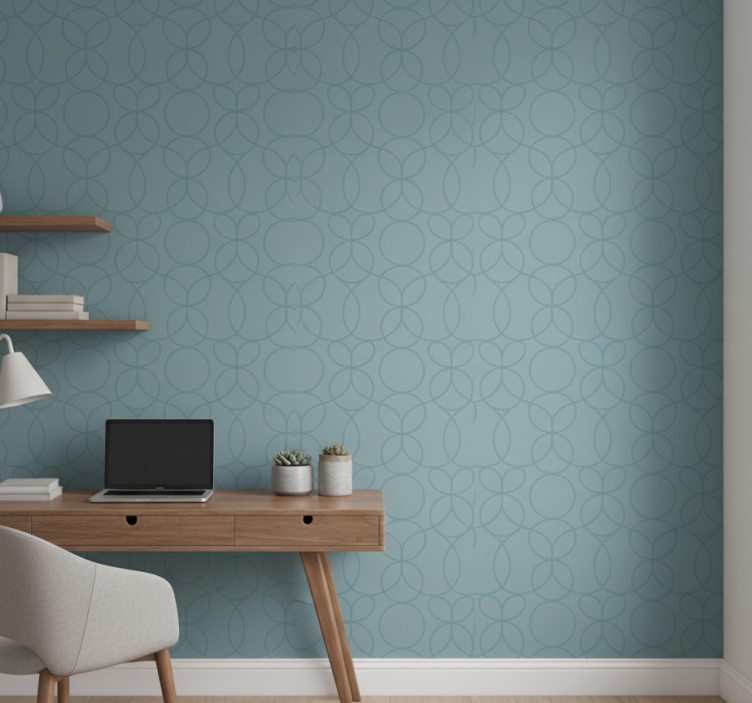 Sea color wallpaper office - TenStickers
