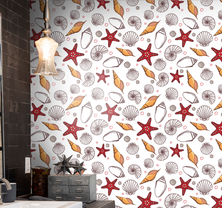 Sea Life Patterns animals wallpaper - TenStickers