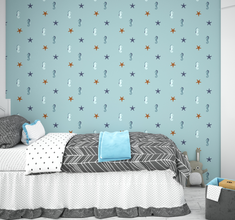 Seaside imagery children's wallpaper - TenStickers