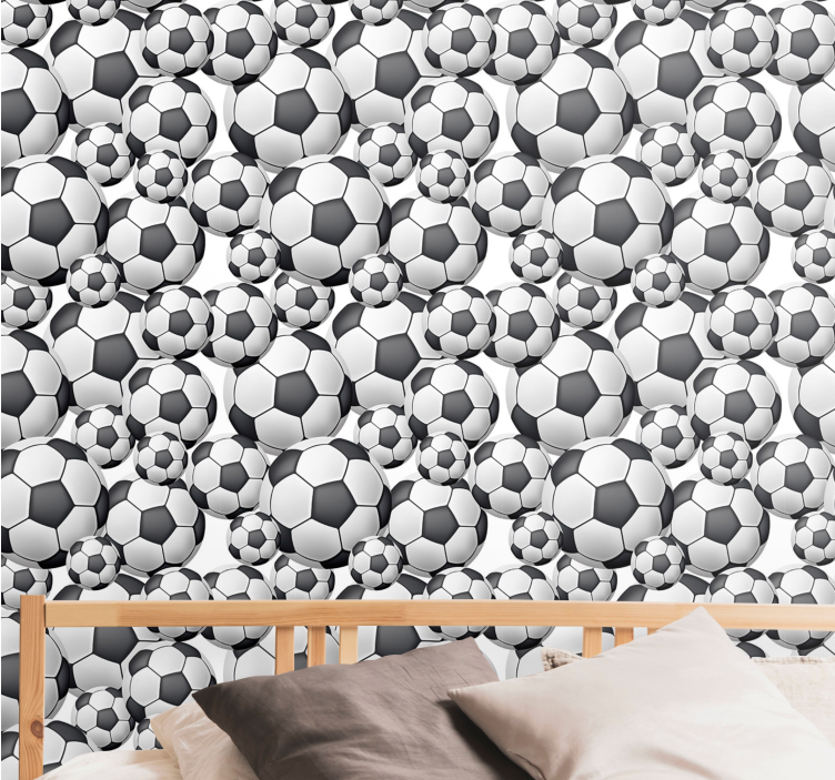 Soccer Spheres children's wallpaper - TenStickers