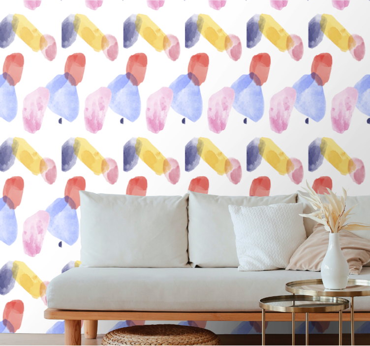 Soft colour patterns abstract wallpaper - TenStickers