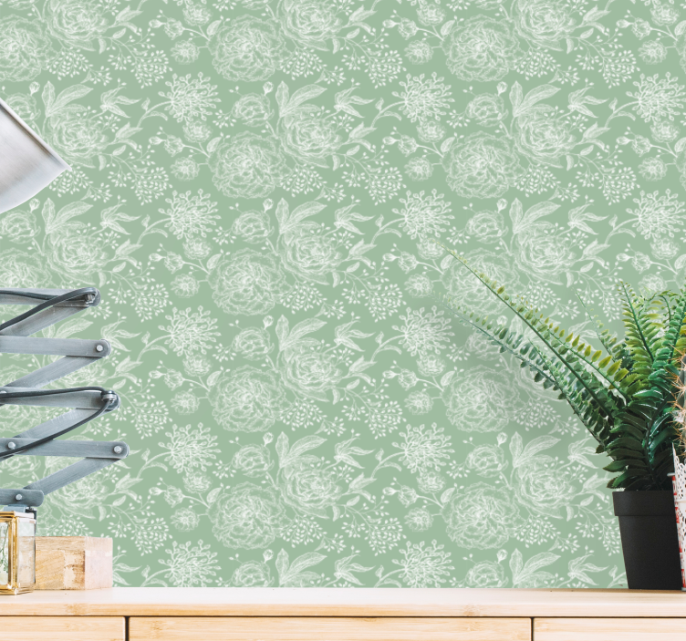 Soft floral elegance bedroom wallpaper - TenStickers